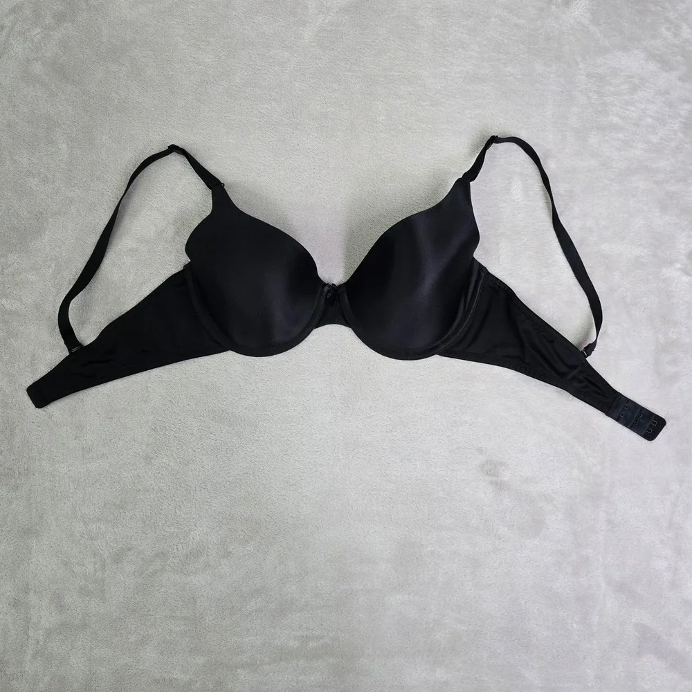 Classic Maidenform Womens 38D Black Underwire‎ T-Shirt Bra Size Smooth Comfort
